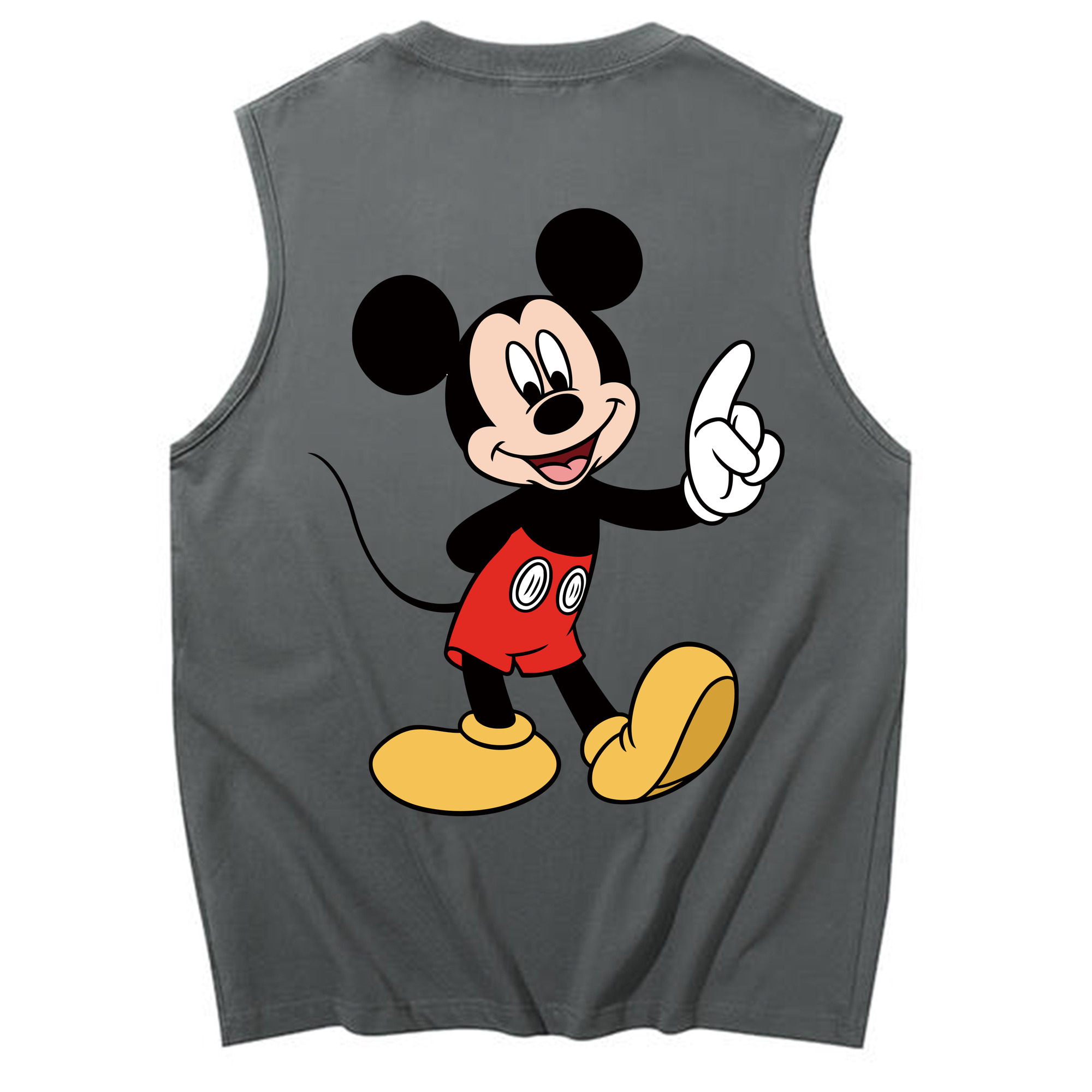 ミッキーマウス Mickey Mouse コットン100％タンクトップ（背面プリント）